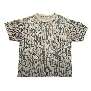 Vintage 80s/90s Camel Joe Cigarettes Camo AOP Boxy T-Shirt Large USA